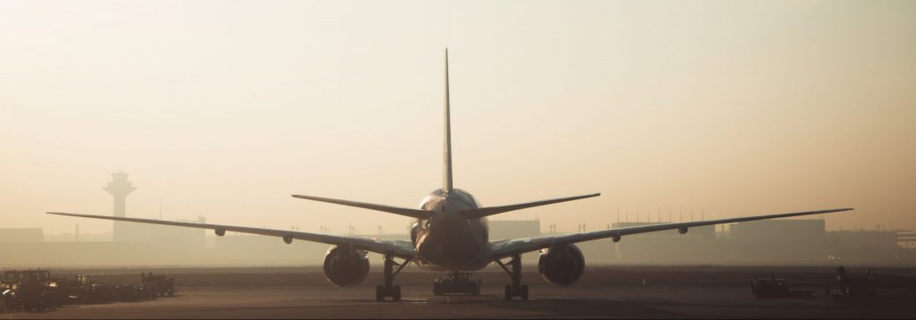 Aircraft on a runway